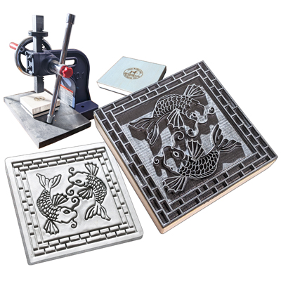 Clay stamps for making ceramic tiles