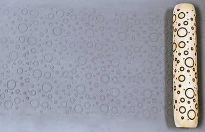 marks in clay made by this roller