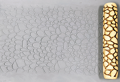 marks in clay made by this roller
