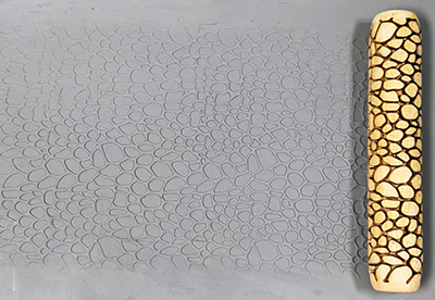 marks in clay made by this roller