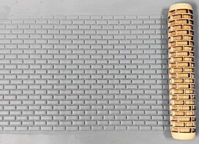 marks in clay made by this roller