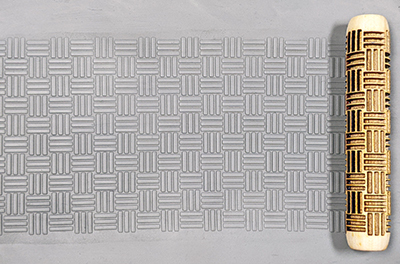 marks in clay made by this roller