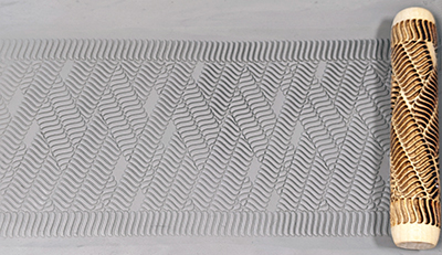 marks in clay made by this roller
