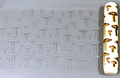 marks in clay made by this roller