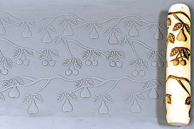 marks in clay made by this roller