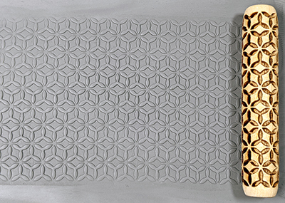 marks in clay made by this roller