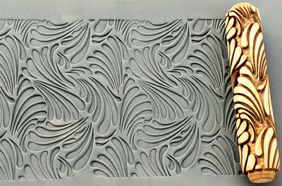 marks in clay made by this roller