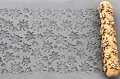 marks in clay made by this roller