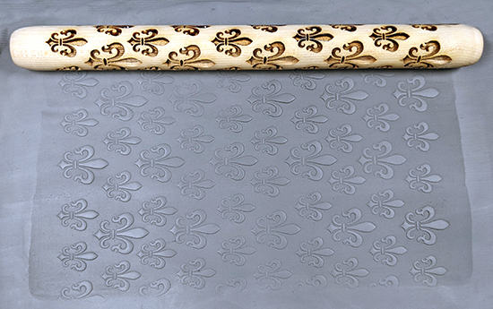 marks in clay made by this roller