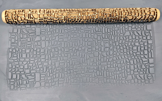 marks in clay made by this roller
