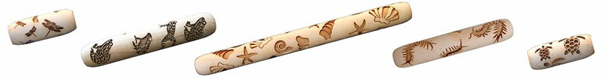 Animals & Tracks rolling pins for marking clay
