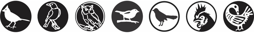 clay pottery stamps - Birds
