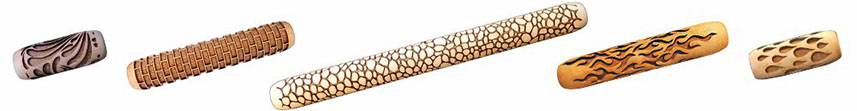 Animals & Tracks rolling pins for marking clay