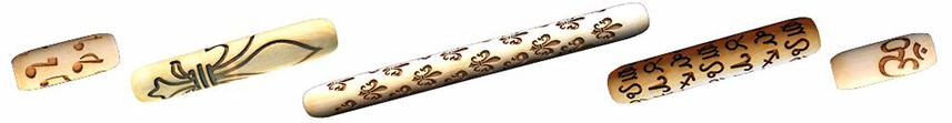 Animals & Tracks rolling pins for marking clay